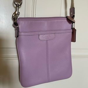 purple vintage coach crossbody purse